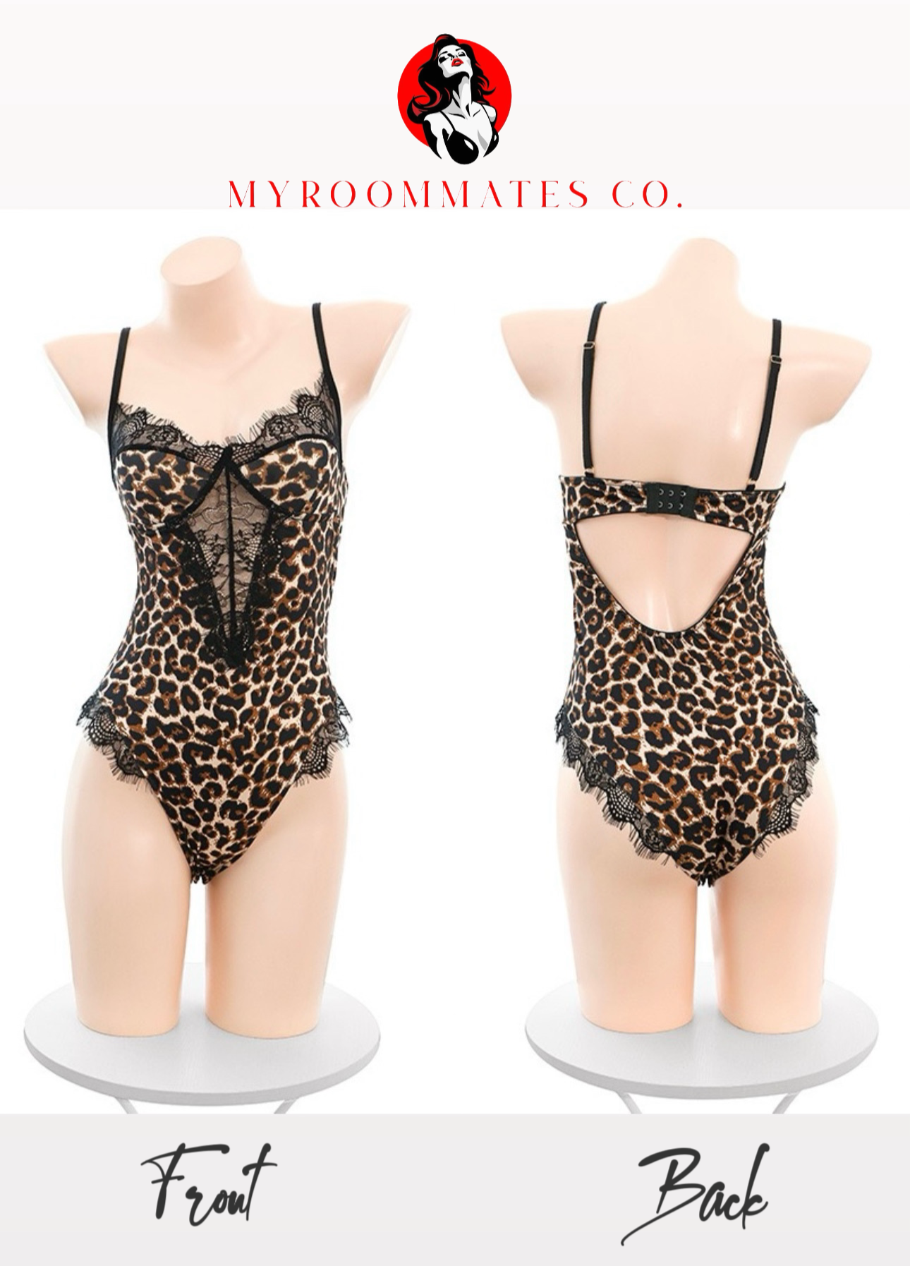 🐆Seductive Leopard Girl Outfit Set with Ears & Thigh-Highs🐾
